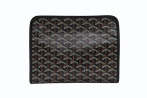 新品同様 GOYARD ゴヤール ジュバンス MM ポーチ クラッチバッグ ブラック PVC レザー JOUVENGMLTY01CL01P 中古 4b007389