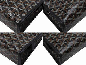 新品同様 GOYARD ゴヤール ジュバンス MM ポーチ クラッチバッグ ブラック PVC レザー JOUVENGMLTY01CL01P 中古 4b007389
