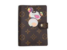 Load image into Gallery viewer, 極美品 LOUIS VUITTON ルイヴィトン 手帳カバー アジェンダPM モノグラムパンダ 村上隆 R20011 ブラウン マルチカラー 中古 4b004640