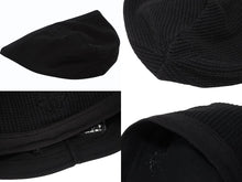 Load image into Gallery viewer, CHROME HEARTS クロムハーツ サーマルニット帽 ビーニー ヴィンダガーロゴ コットン ブラック ホワイト 美品 中古 4b007393