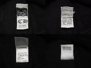 CHROME HEARTS クロムハーツ サーマルニット帽 ビーニー ヴィンダガーロゴ コットン ブラック ホワイト 美品 中古 4b007393