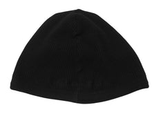 Load image into Gallery viewer, CHROME HEARTS クロムハーツ サーマルニット帽 ビーニー クロス ロゴ コットン ブラック ホワイト 美品 中古 4b007394