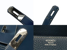 Load image into Gallery viewer, 新品同様 HERMES エルメス ハンドバッグ オータクロア40 ブルータラサ ◽︎G刻印 トゴ パラジウム金具 中古 4b007398
