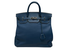 Load image into Gallery viewer, 新品同様 HERMES エルメス ハンドバッグ オータクロア40 ブルータラサ ◽︎G刻印 トゴ パラジウム金具 中古 4b007398
