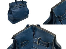 Load image into Gallery viewer, 新品同様 HERMES エルメス ハンドバッグ オータクロア40 ブルータラサ ◽︎G刻印 トゴ パラジウム金具 中古 4b007398