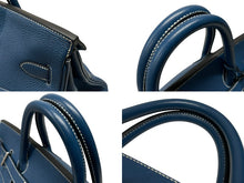 Load image into Gallery viewer, 新品同様 HERMES エルメス ハンドバッグ オータクロア40 ブルータラサ ◽︎G刻印 トゴ パラジウム金具 中古 4b007398
