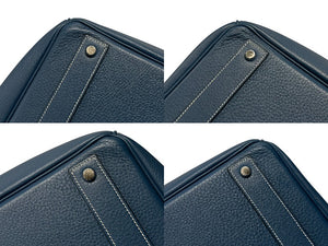 新品同様 HERMES エルメス ハンドバッグ オータクロア40 ブルータラサ ◽︎G刻印 トゴ パラジウム金具 中古 4b007398