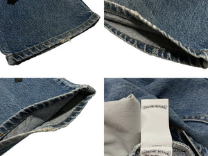 極美品 CHROME HEARTS クロムハーツ LEVI'S 517 リーバイス 517 セメタリークロスパッチデニム ジーンズ サイズ32 15パッチ 中古 4b007406