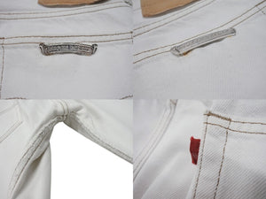 極美品 CHROME HEARTS クロムハーツ LEVI'S リーバイス 501 クロスパッチデニム ジーンズ サイズ32 レオパード ハラコ 15パッチ 中古 4b007407