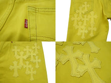 Load image into Gallery viewer, 極美品 CHROME HEARTS クロムハーツ LEVI&#39;S リーバイス 501 セメタリークロスパッチデニム ジーンズ サイズ31 35パッチ 中古 4b007408