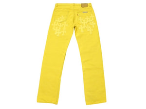 極美品 CHROME HEARTS クロムハーツ LEVI'S リーバイス 501 セメタリークロスパッチデニム ジーンズ サイズ31 35パッチ 中古 4b007408