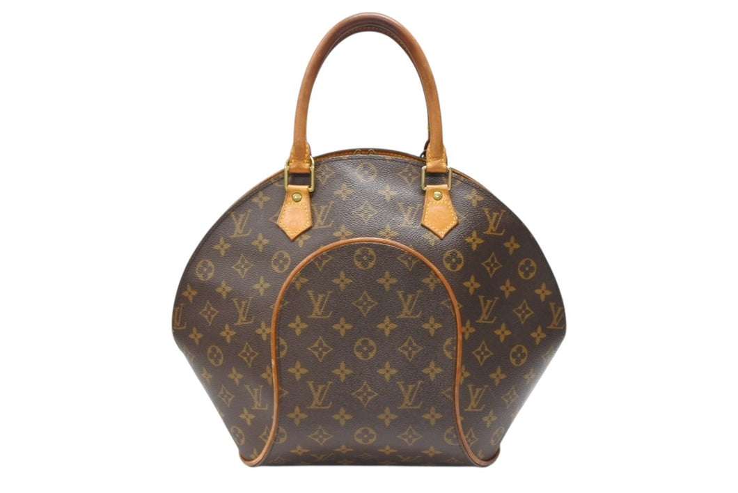 LOUIS VUITTON ルイヴィトン エリプスMM ハンドバッグ 廃盤 M51126 モノグラム ゴールド金具 ブラウン 美品 中古 66557