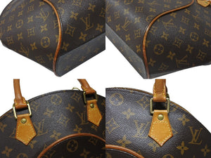 LOUIS VUITTON ルイヴィトン エリプスMM ハンドバッグ 廃盤 M51126 モノグラム ゴールド金具 ブラウン 美品 中古 66557