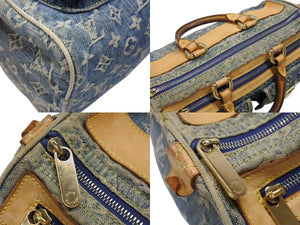 LOUISVUITTON ルイヴィトン ネオスピーディ ハンドバッグ M95019 モノグラム デニム インディゴブルー ゴールド金具 美品 中古 4b007413