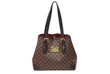 Load image into Gallery viewer, LOUIS VUITTON ルイヴィトン ハムステッドMM トートバッグ N51204 ダミエ エベヌ ブラウン PVC ダミエキャンバス 美品 中古 4b007414