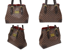 Load image into Gallery viewer, LOUIS VUITTON ルイヴィトン ハムステッドMM トートバッグ N51204 ダミエ エベヌ ブラウン PVC ダミエキャンバス 美品 中古 4b007414