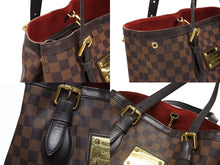 Load image into Gallery viewer, LOUIS VUITTON ルイヴィトン ハムステッドMM トートバッグ N51204 ダミエ エベヌ ブラウン PVC ダミエキャンバス 美品 中古 4b007414