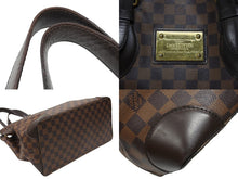 Load image into Gallery viewer, LOUIS VUITTON ルイヴィトン ハムステッドMM トートバッグ N51204 ダミエ エベヌ ブラウン PVC ダミエキャンバス 美品 中古 4b007414