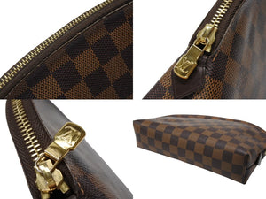 LOUIS VUITTON ルイヴィトン ポシェット コスメティックGM ポーチ N23345 ブラウン ゴールド金具 美品 中古 4b007415
