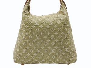 LOUIS VUITTON ルイヴィトン バギーGM ショルダーバッグ M95211 モノグラム デニム カーキ ゴールド金具 良品 中古 4b007416