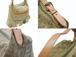 LOUIS VUITTON ルイヴィトン バギーGM ショルダーバッグ M95211 モノグラム デニム カーキ ゴールド金具 良品 中古 4b007416