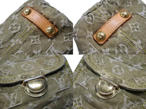 LOUIS VUITTON ルイヴィトン バギーGM ショルダーバッグ M95211 モノグラム デニム カーキ ゴールド金具 良品 中古 4b007416