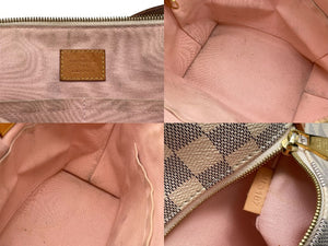 LOUIS VUITTON ルイヴィトン イエナPM トートバッグ ハンドバッグ N44039 ダミエアズールキャンバス ホワイト ブラウン 良品 中古 4b007422