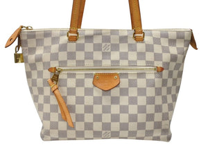 LOUIS VUITTON ルイヴィトン イエナPM トートバッグ ハンドバッグ N44039 ダミエアズールキャンバス ホワイト ブラウン 良品 中古 4b007422