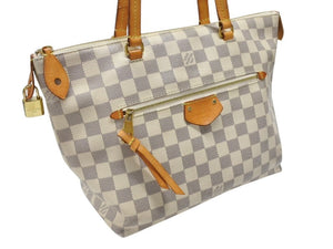 LOUIS VUITTON ルイヴィトン イエナPM トートバッグ ハンドバッグ N44039 ダミエアズールキャンバス ホワイト ブラウン 良品 中古 4b007422