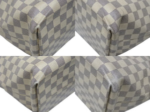 LOUIS VUITTON ルイヴィトン イエナPM トートバッグ ハンドバッグ N44039 ダミエアズールキャンバス ホワイト ブラウン 良品 中古 4b007422