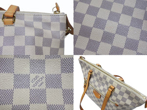 LOUIS VUITTON ルイヴィトン イエナPM トートバッグ ハンドバッグ N44039 ダミエアズールキャンバス ホワイト ブラウン 良品 中古 4b007422