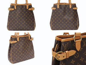 LOUIS VUITTON ルイヴィトン ハンドバッグ トート M51153 バティニョール ヴェルティカル モノグラム ブラウン PVC レザー ゴールド金具 美品 中古 4b007423