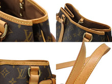 Load image into Gallery viewer, LOUIS VUITTON ルイヴィトン ハンドバッグ トート M51153 バティニョール ヴェルティカル モノグラム ブラウン PVC レザー ゴールド金具 美品 中古 4b007423
