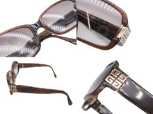 Load image into Gallery viewer, 極美品 Givenchy ジバンシー サングラス アイウェア SGV585 ブラウン プラスチック メタル ロゴ金具 中古 4b007429