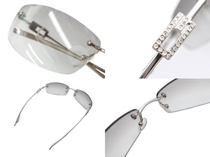 GUCCI グッチ リムレスサングラス GG 1784/STRASS YB7VZ サイズ60◻︎17 125 ラインストーン シルバー 良品 中古 4b007430
