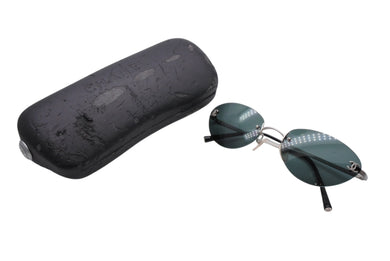 CHANEL シャネル ヴィンテージ リムレス サングラス 4003 c.103/71 サイズ53◻︎19 130 ココマーク シルバー ブラック 美品 中古 4b007431