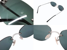 Load image into Gallery viewer, CHANEL シャネル ヴィンテージ リムレス サングラス 4003 c.103/71 サイズ53◻︎19 130 ココマーク シルバー ブラック 美品 中古 4b007431