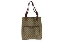 Load image into Gallery viewer, GUCCI グッチ シェリーライン GGロゴ トートバッグ ベージュ オールドグッチ 39.02.003 PVC レザー ゴールド金具 美品 中古 4b007434