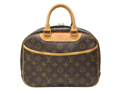 極美品 LOUIS VUITTON ルイヴィトン トゥルービル ハンドバッグ M42228 モノグラム ブラウン PVC レザー ゴールド金具 4b007440