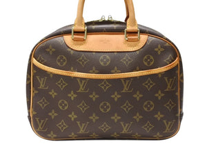 極美品 LOUIS VUITTON ルイヴィトン トゥルービル ハンドバッグ M42228 モノグラム ブラウン PVC レザー ゴールド金具 4b007440