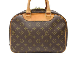 極美品 LOUIS VUITTON ルイヴィトン トゥルービル ハンドバッグ M42228 モノグラム ブラウン PVC レザー ゴールド金具 4b007440