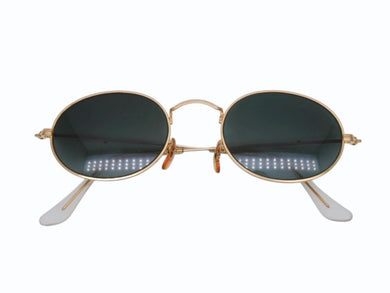 Ray-Ban レイバン B&L ボシュロム社製 オーバルサングラス アイウェア ゴールド クリア プラスチック メタル GP 美品 中古 4b007442