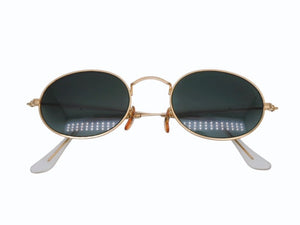 Ray-Ban レイバン B&L ボシュロム社製 オーバルサングラス アイウェア ゴールド クリア プラスチック メタル GP 美品 中古 4b007442
