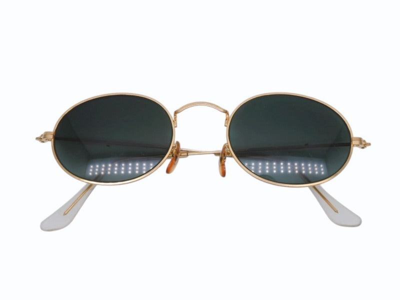 Ray-Ban レイバン B&L ボシュロム社製 オーバルサングラス アイウェア ゴールド クリア プラスチック メタル GP 美品 中古 4b007442
