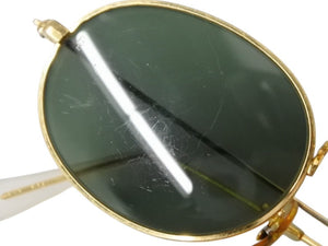 Ray-Ban レイバン B&L ボシュロム社製 オーバルサングラス アイウェア ゴールド クリア プラスチック メタル GP 美品 中古 4b007442