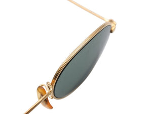 Ray-Ban レイバン B&L ボシュロム社製 オーバルサングラス アイウェア ゴールド クリア プラスチック メタル GP 美品 中古 4b007442