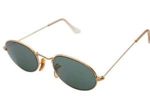 Ray-Ban レイバン B&L ボシュロム社製 オーバルサングラス アイウェア ゴールド クリア プラスチック メタル GP 美品 中古 4b007442