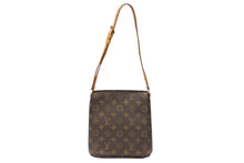 Load image into Gallery viewer, LOUIS VUITTON ルイヴィトン ミュゼットサルサ ロングストラップ ショルダーバッグ モノグラム キャンバス ブラウン PVC ゴールド金具 美品 中古 4b007445