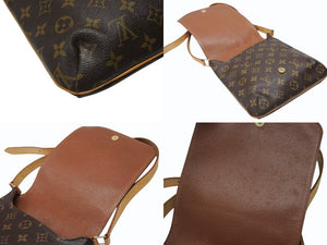 LOUIS VUITTON ルイヴィトン ミュゼットサルサ ロングストラップ ショルダーバッグ モノグラム キャンバス ブラウン PVC ゴールド金具 美品 中古 4b007445