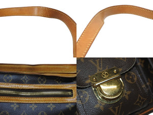 LOUIS VUITTON ルイヴィトン ハドソンGM ワンショルダーバッグ M40045 ブラウン PVC レザー ゴールド金具 良品 中古 4b007446